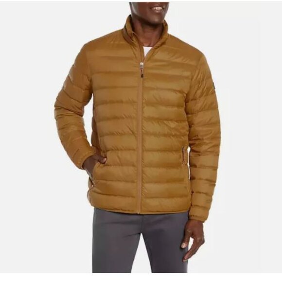 Eddie Bauer Men's Down Packable Lightweight Jacket Size S Golden Brown New - Picture 2 of 14